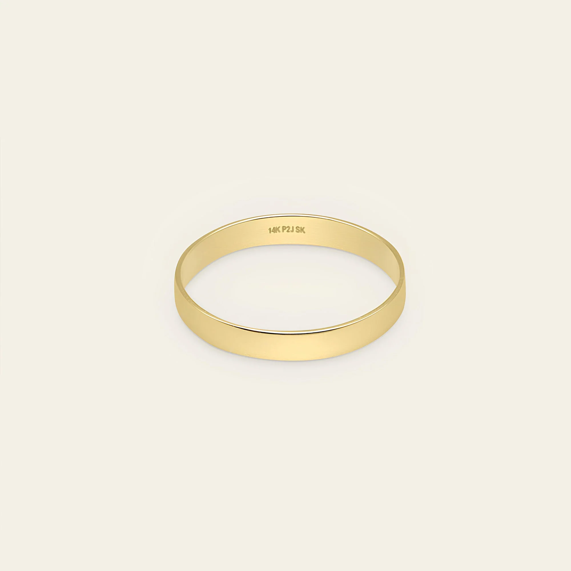14k Solid Gold Bold Stacker Band - Image 11