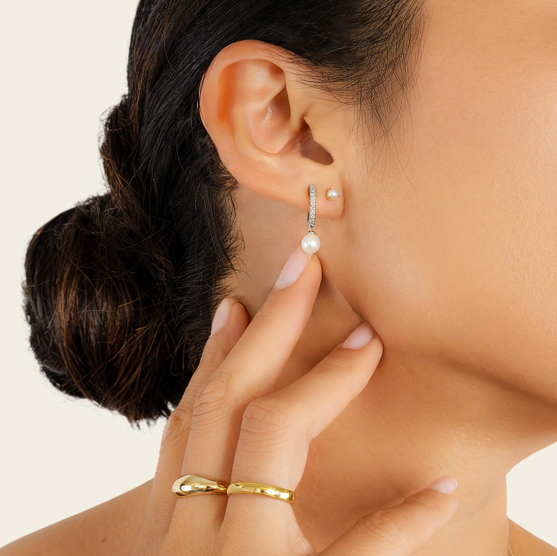 14k Solid Gold Bold Stacker Band - Image 2