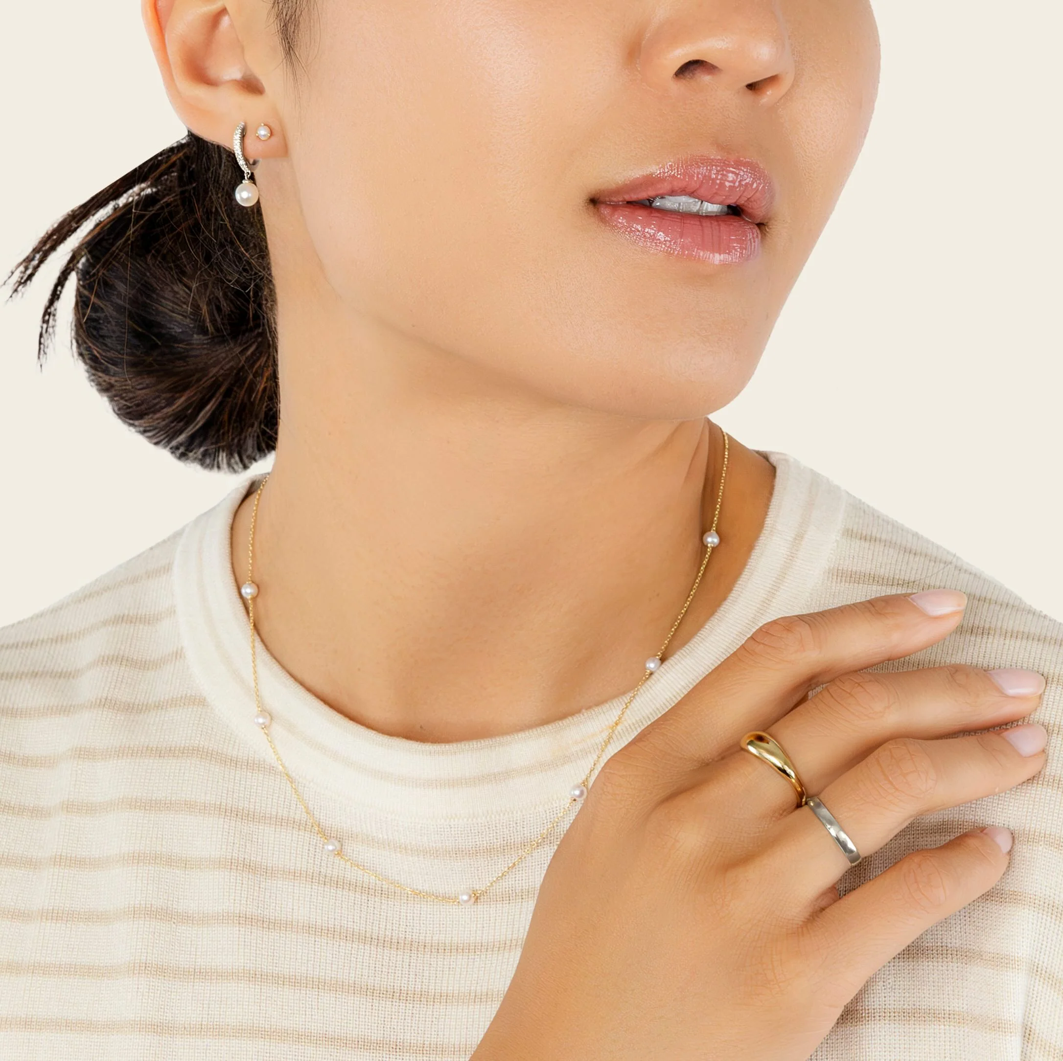 14k Solid Gold Bold Stacker Band - Image 4