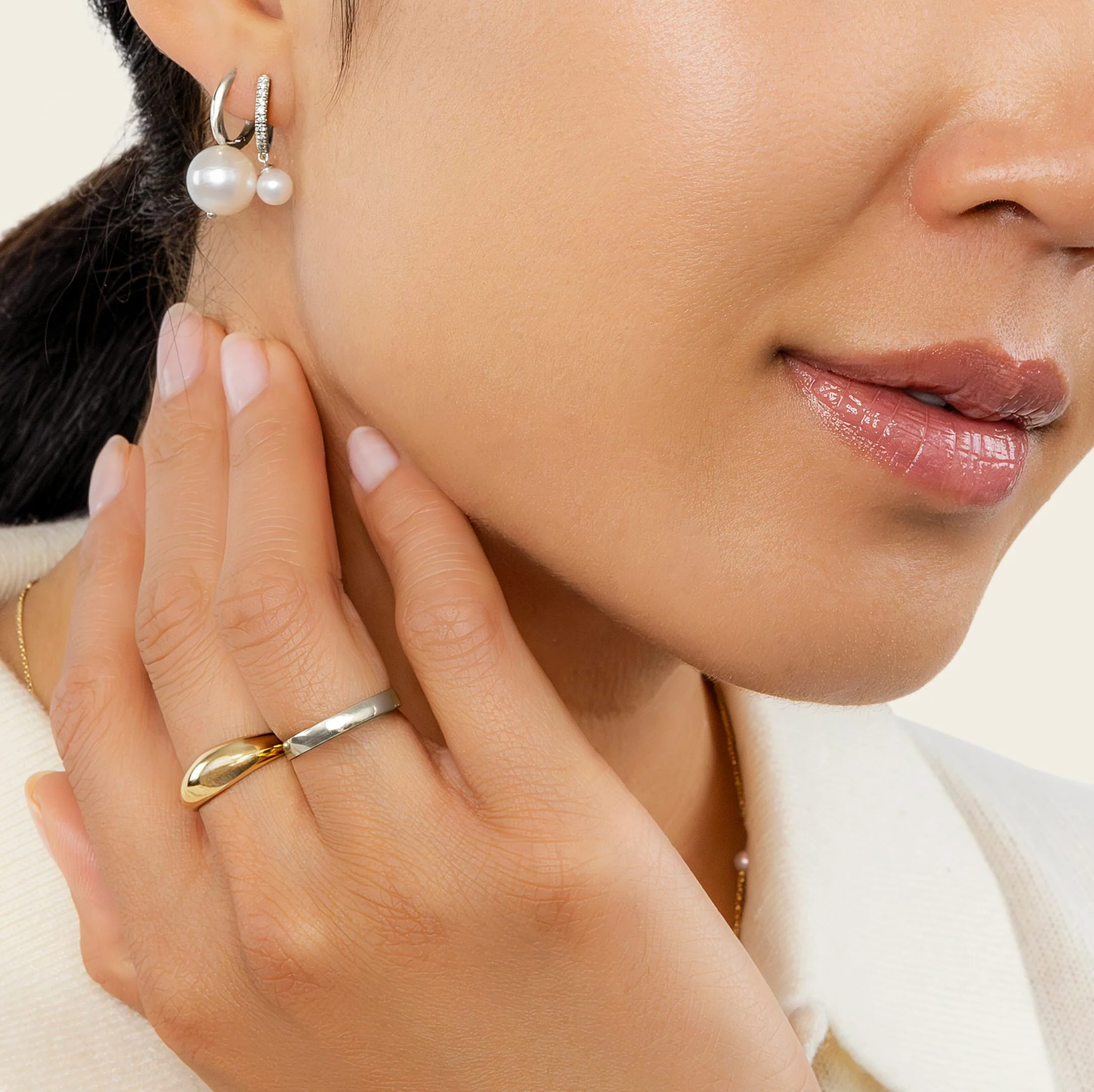 14k Solid Gold Bold Stacker Band - Image 9