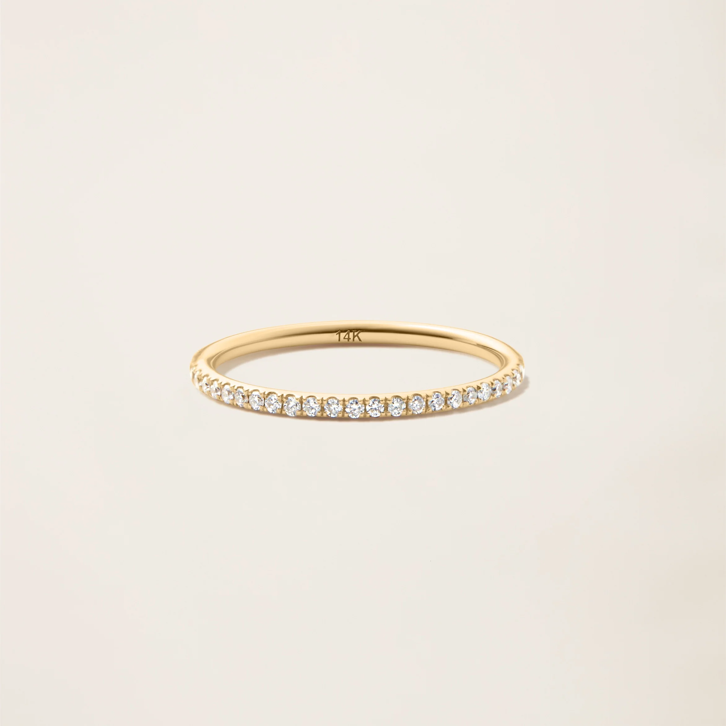 14k Solid Gold Petite Dalton Diamond Eternity Band - Image 10
