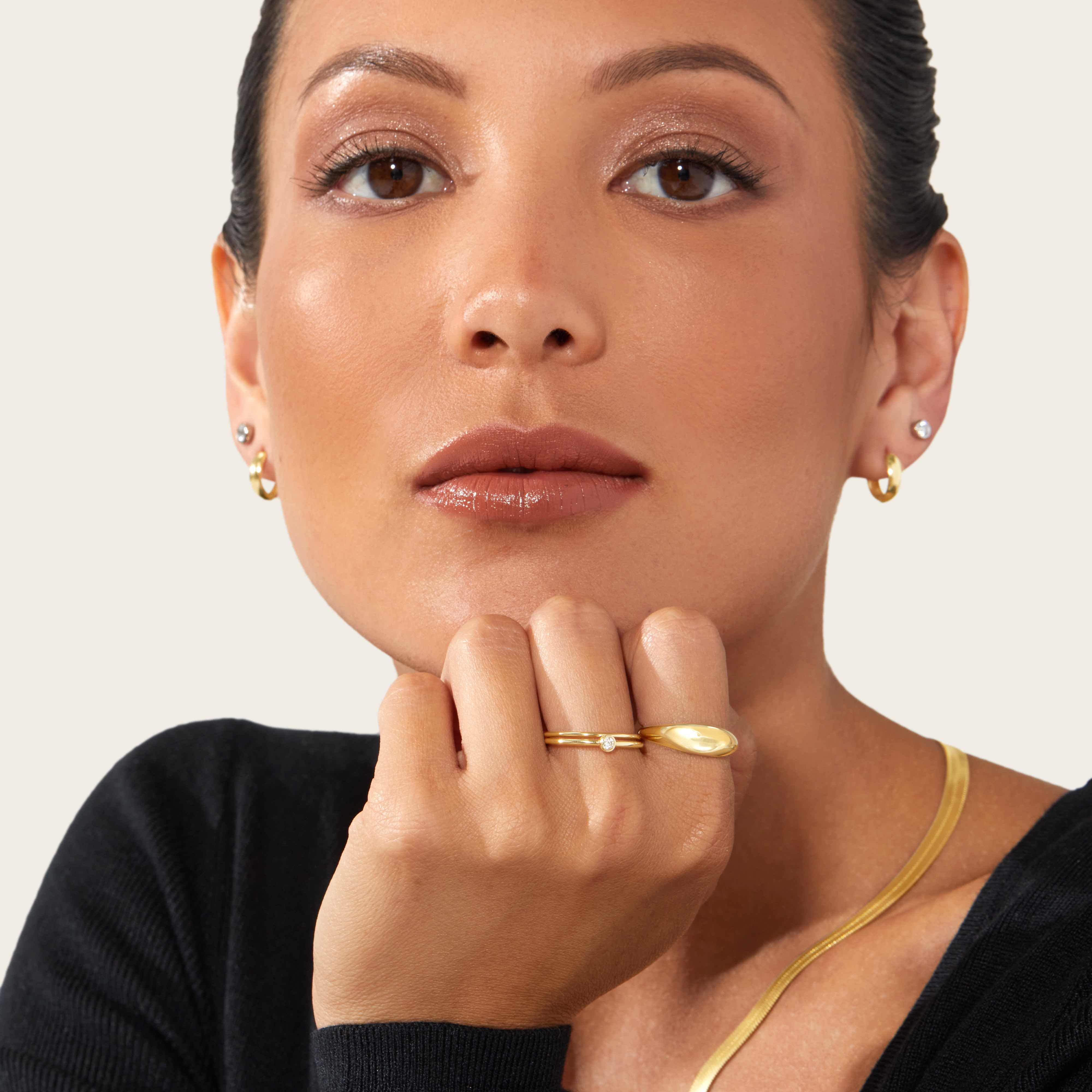 14k Solid Gold Stacker Ring - Image 2