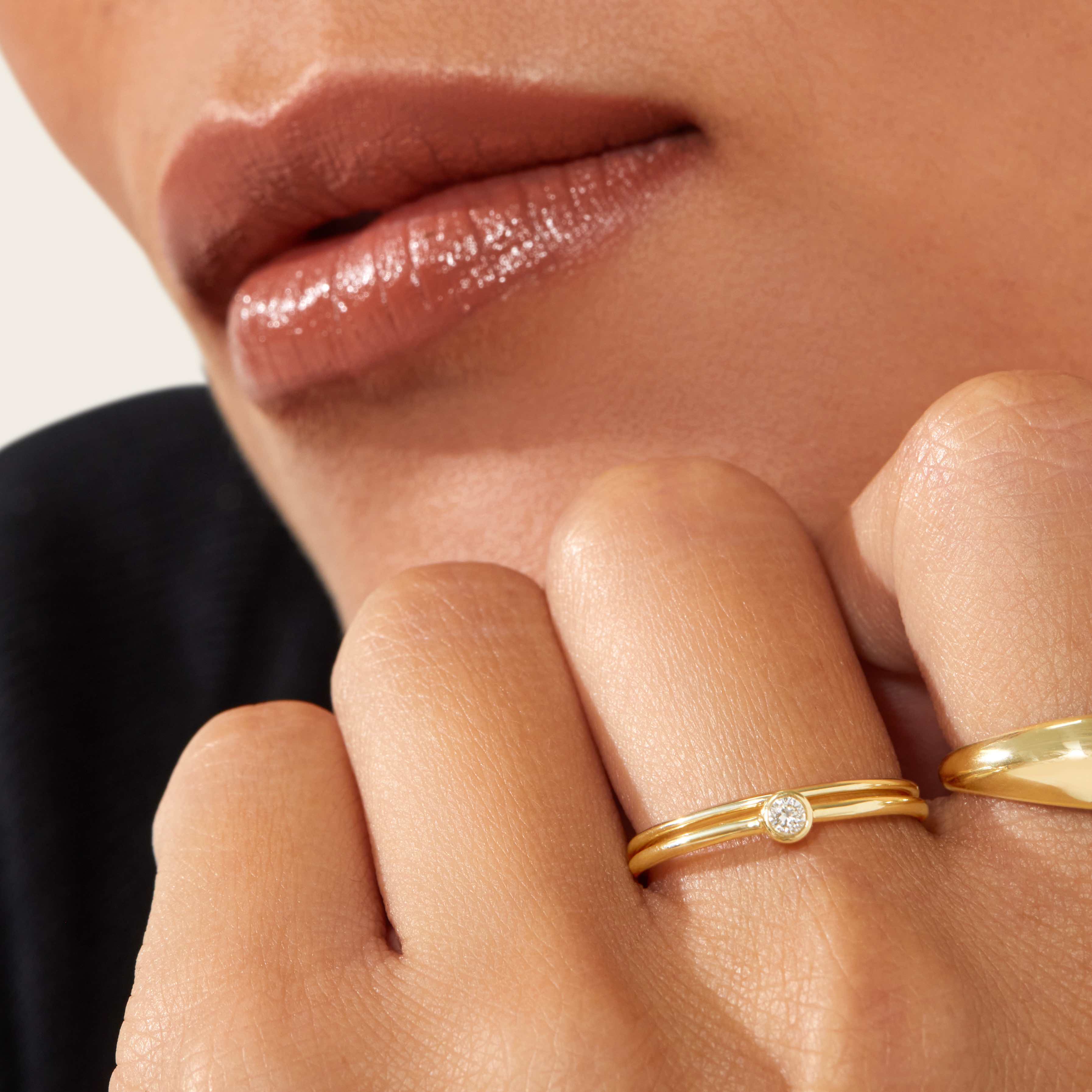 14k Solid Gold Stacker Ring - Image 4