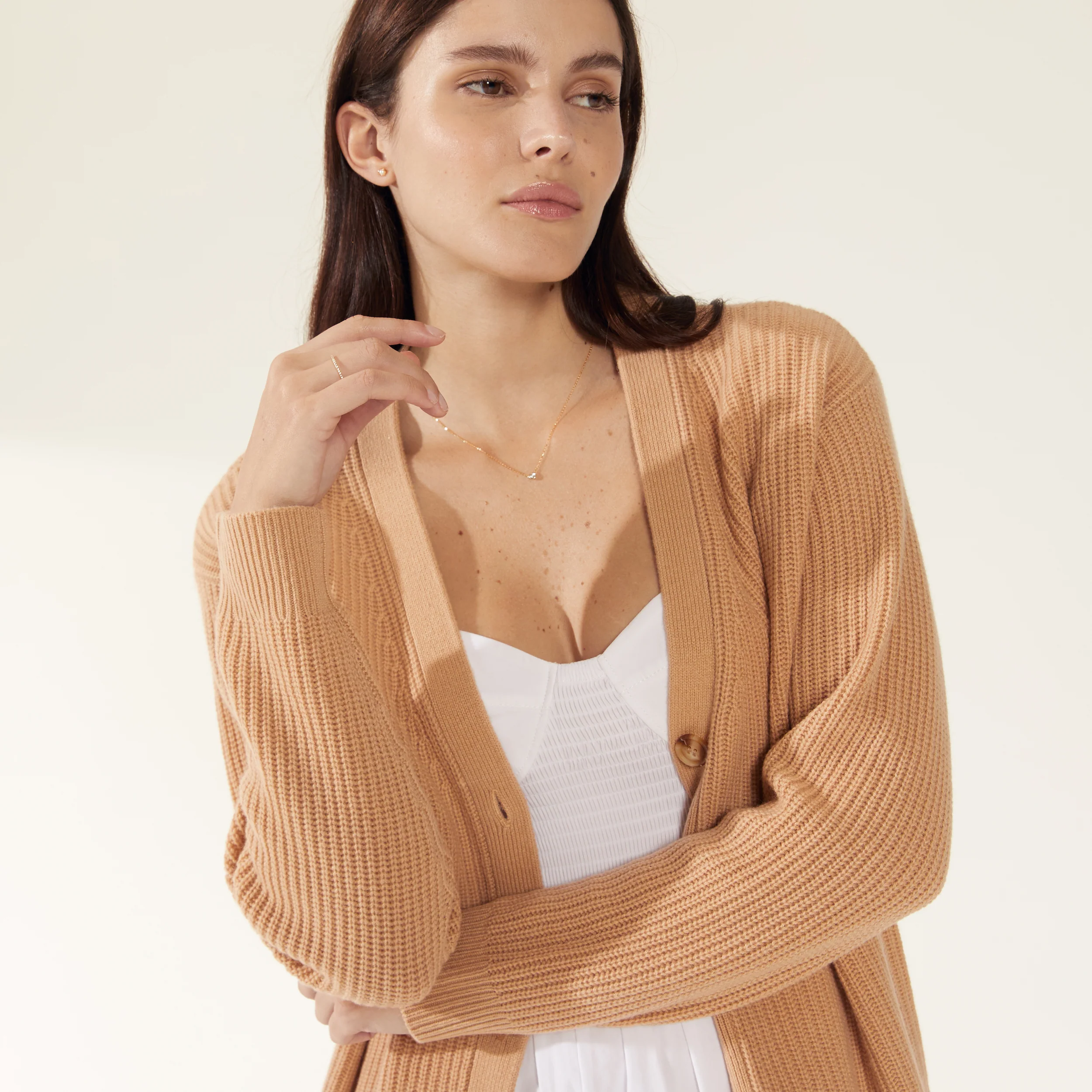 Billie Chunky Boyfriend Cashmere Cardigan - Image 34