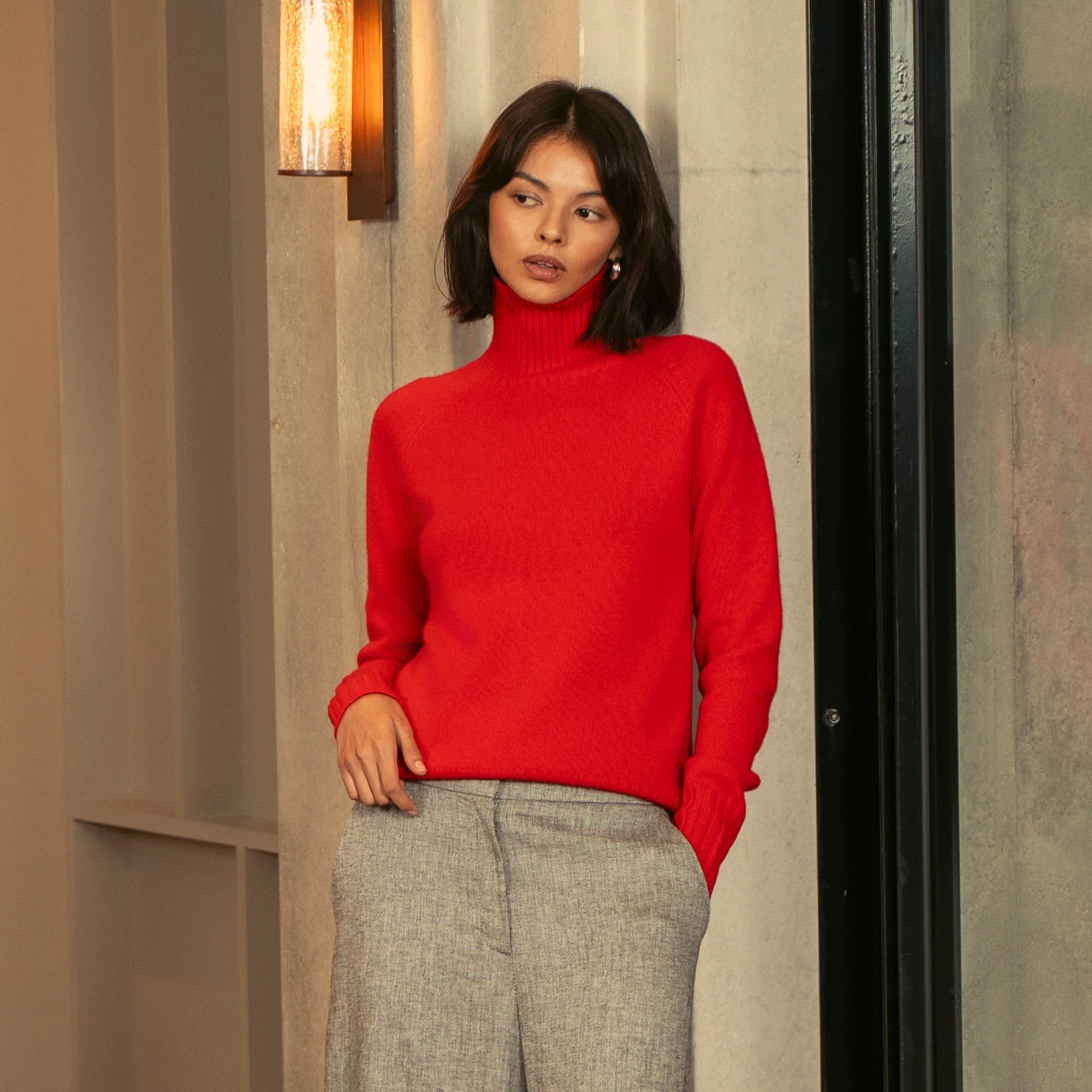 Emma Cashmere Relaxed Turtleneck Sweater - Image 97