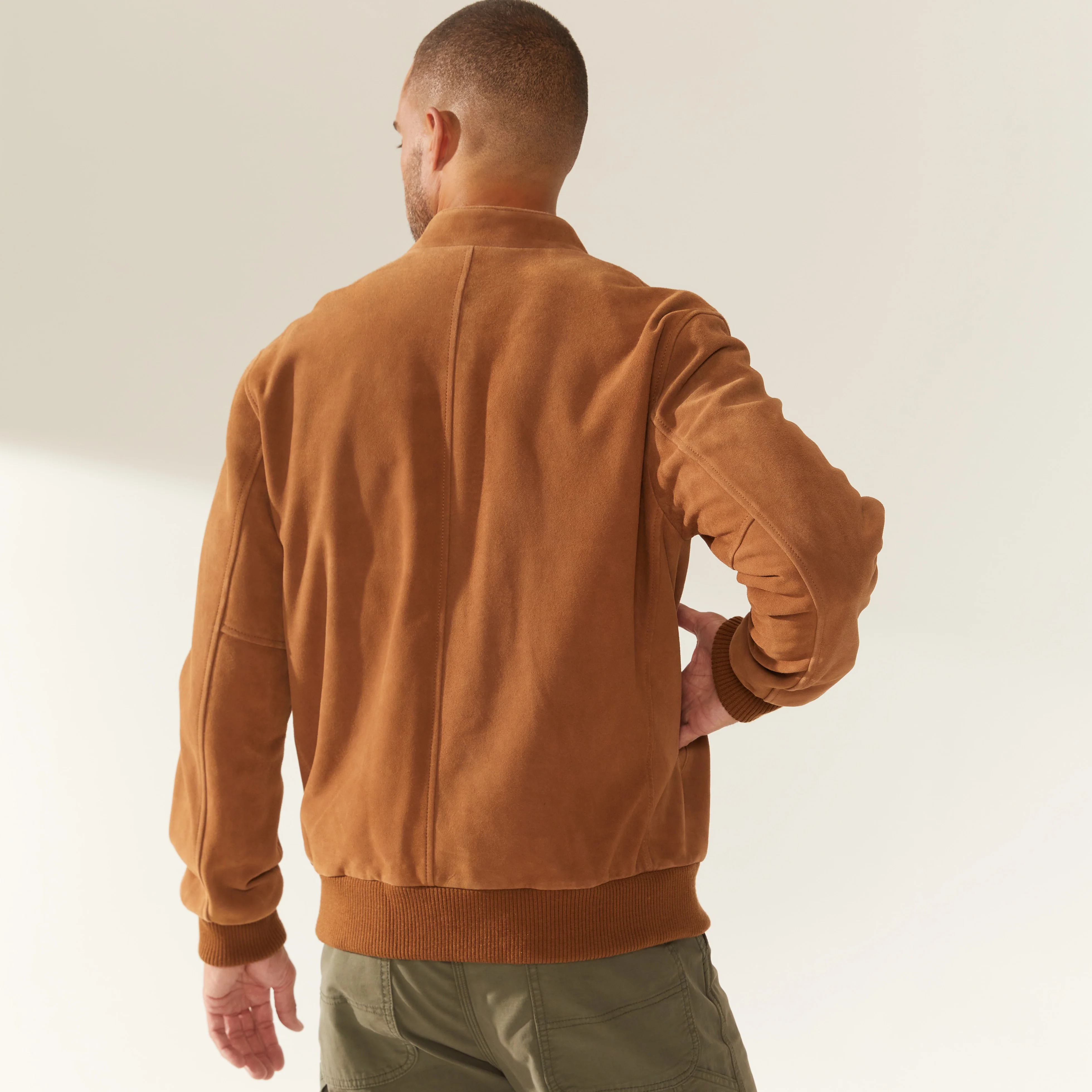 Chase Suede Bomber Jacket - Image 10