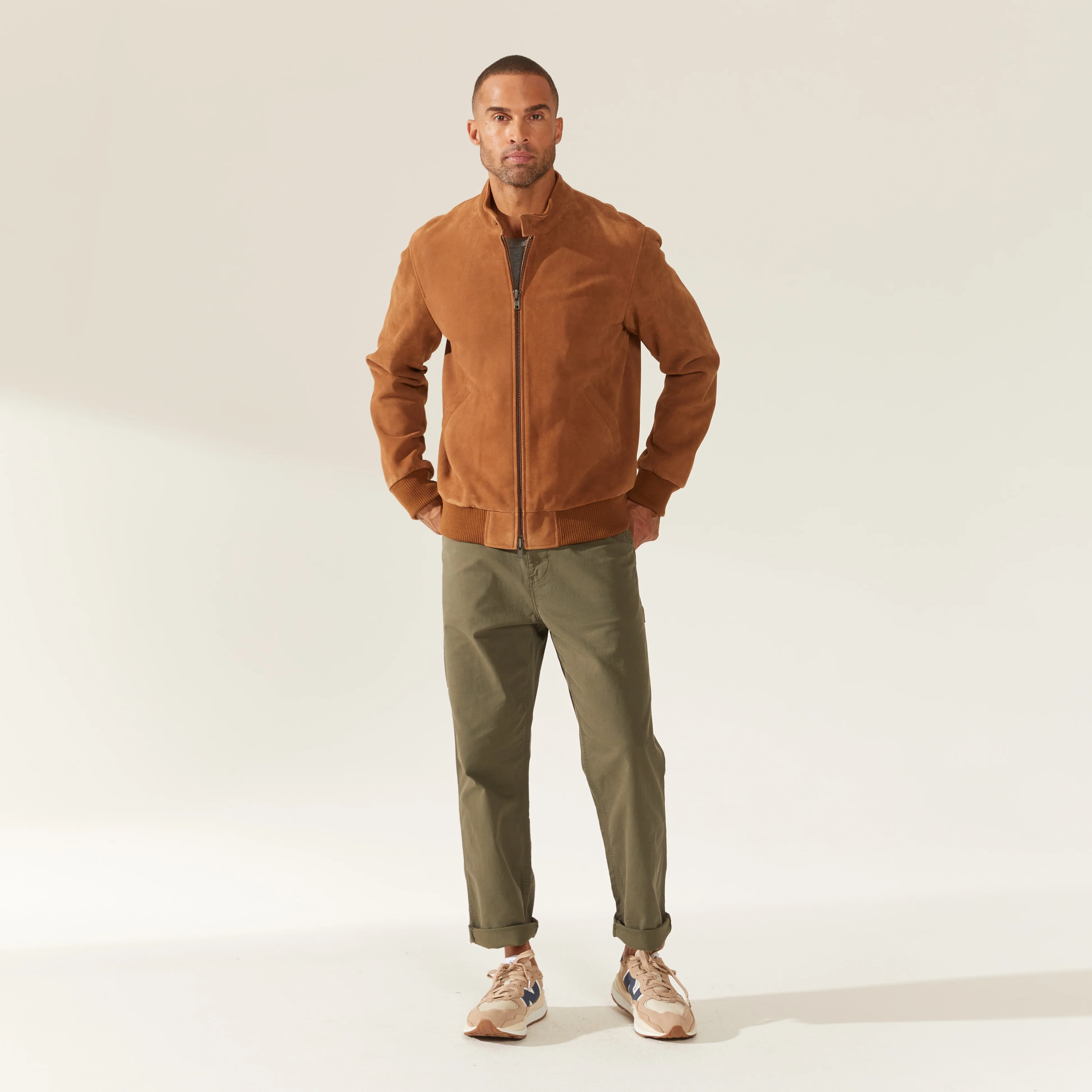 Chase Suede Bomber Jacket - Image 13