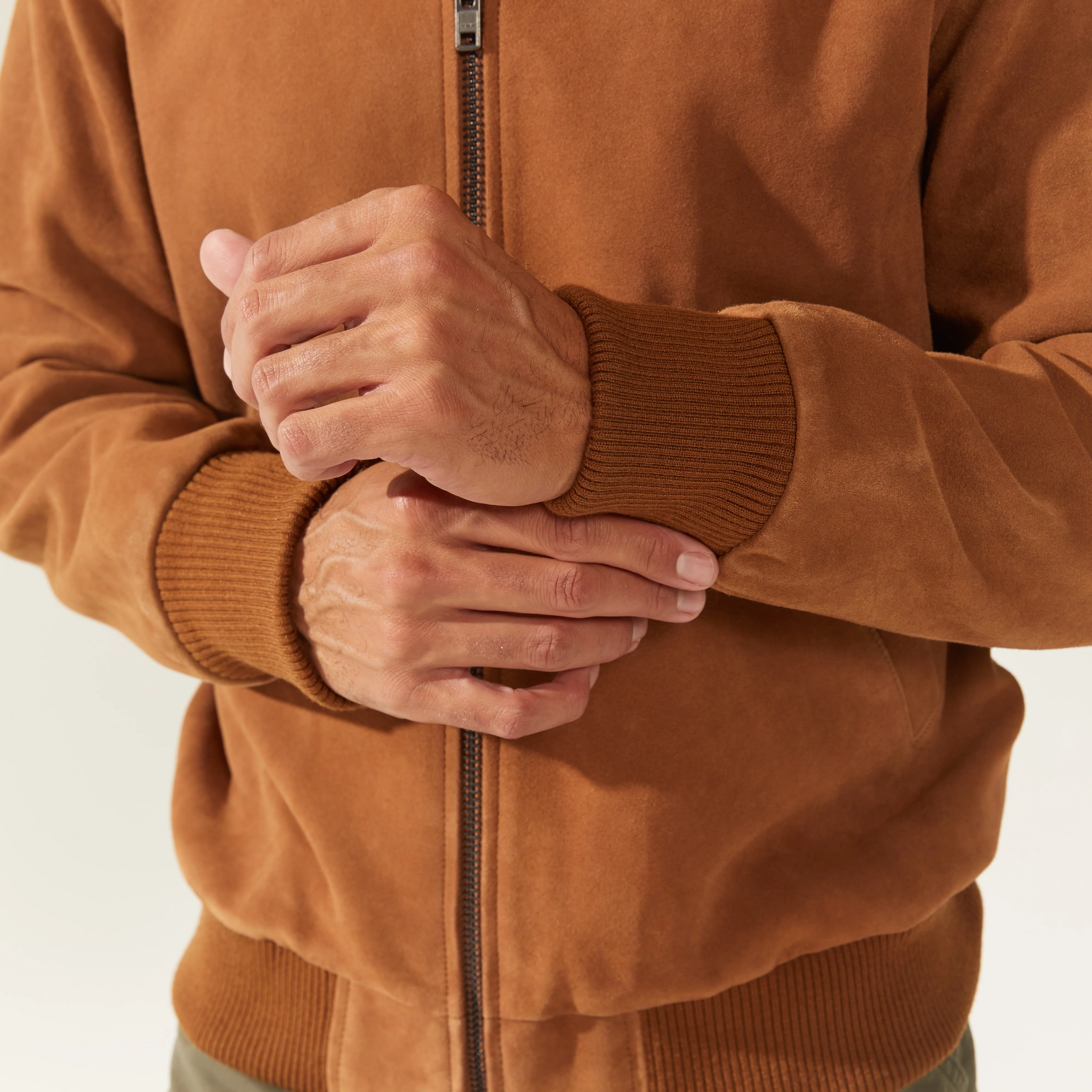 Chase Suede Bomber Jacket - Image 14