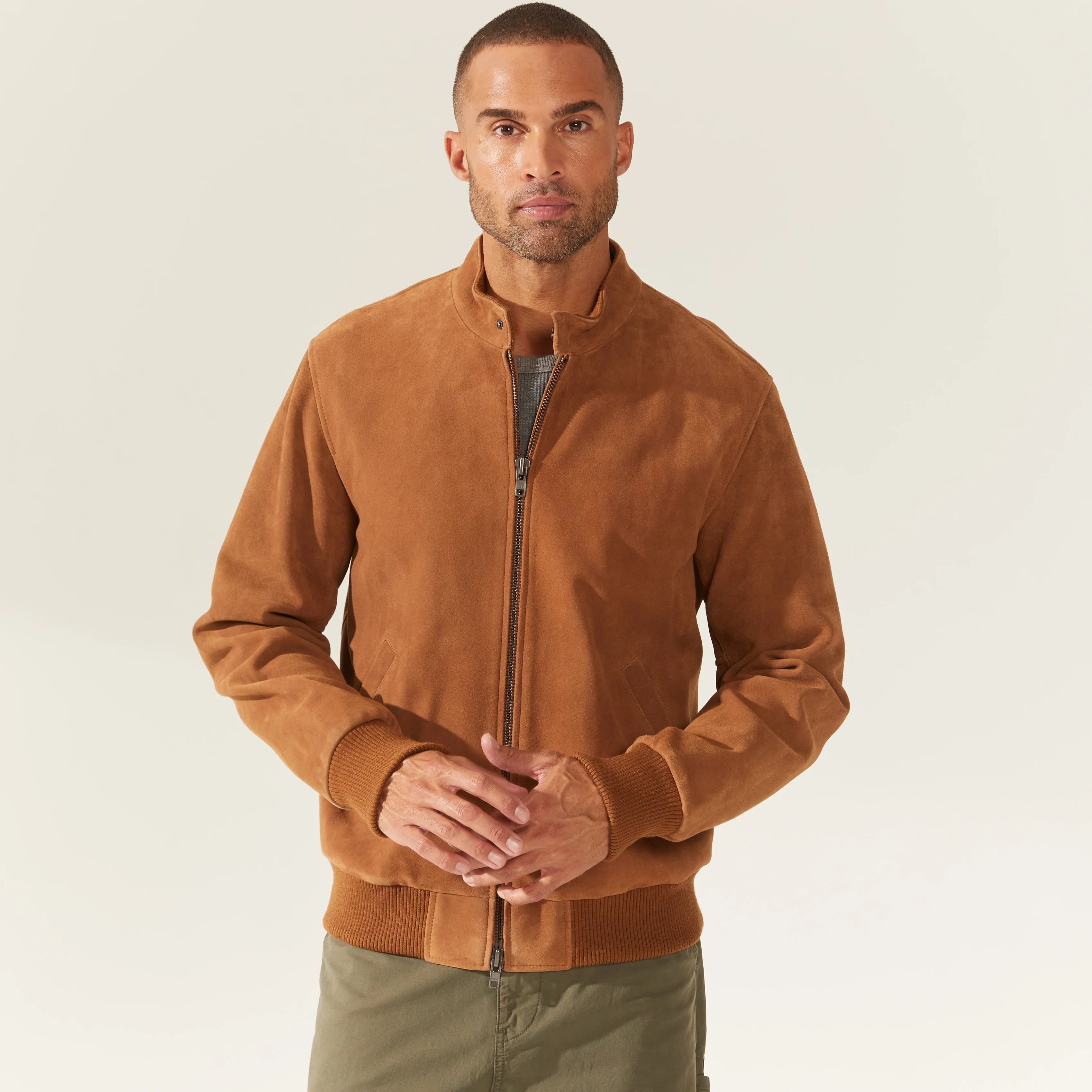 Chase Suede Bomber Jacket - Image 15