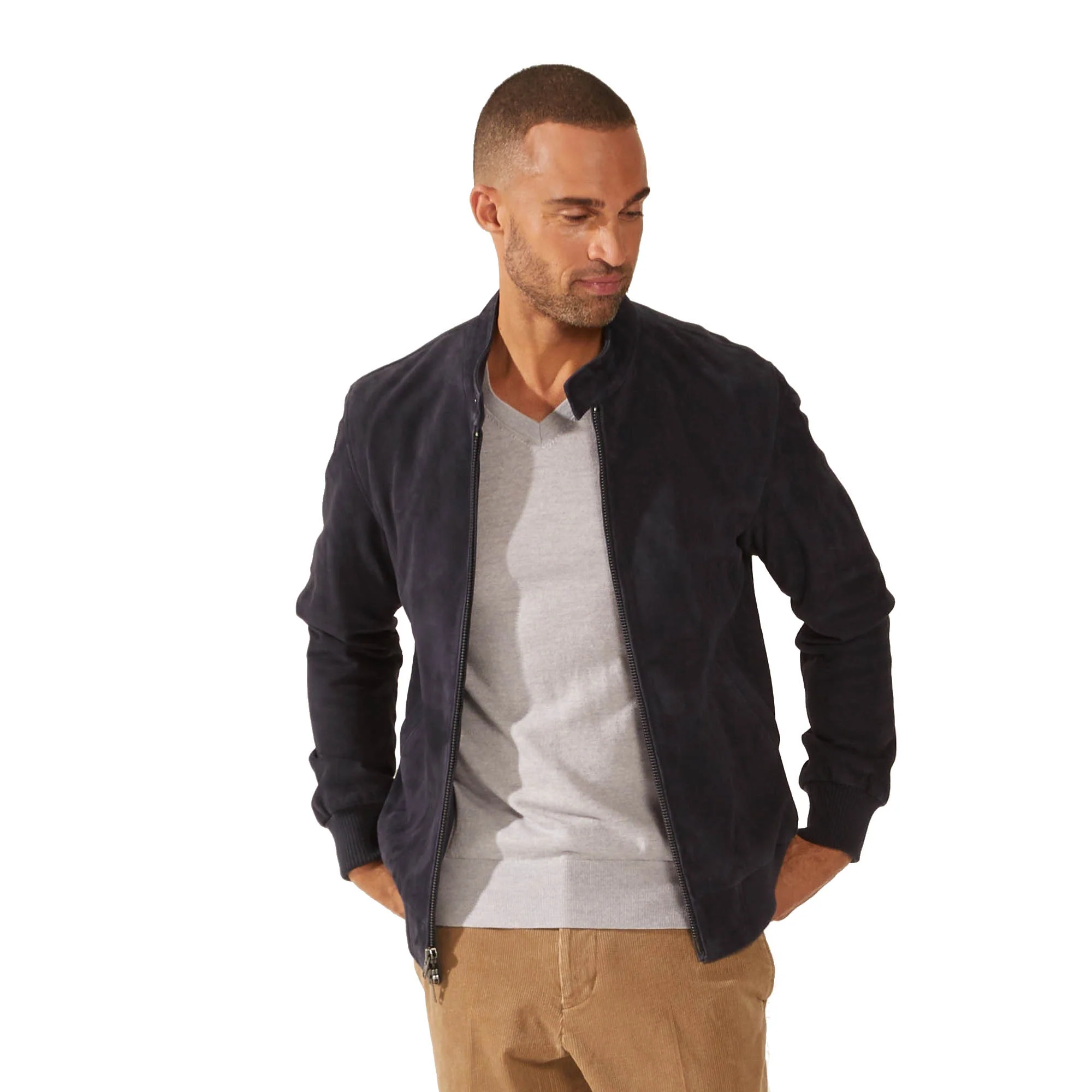 Chase Suede Bomber Jacket - Image 18