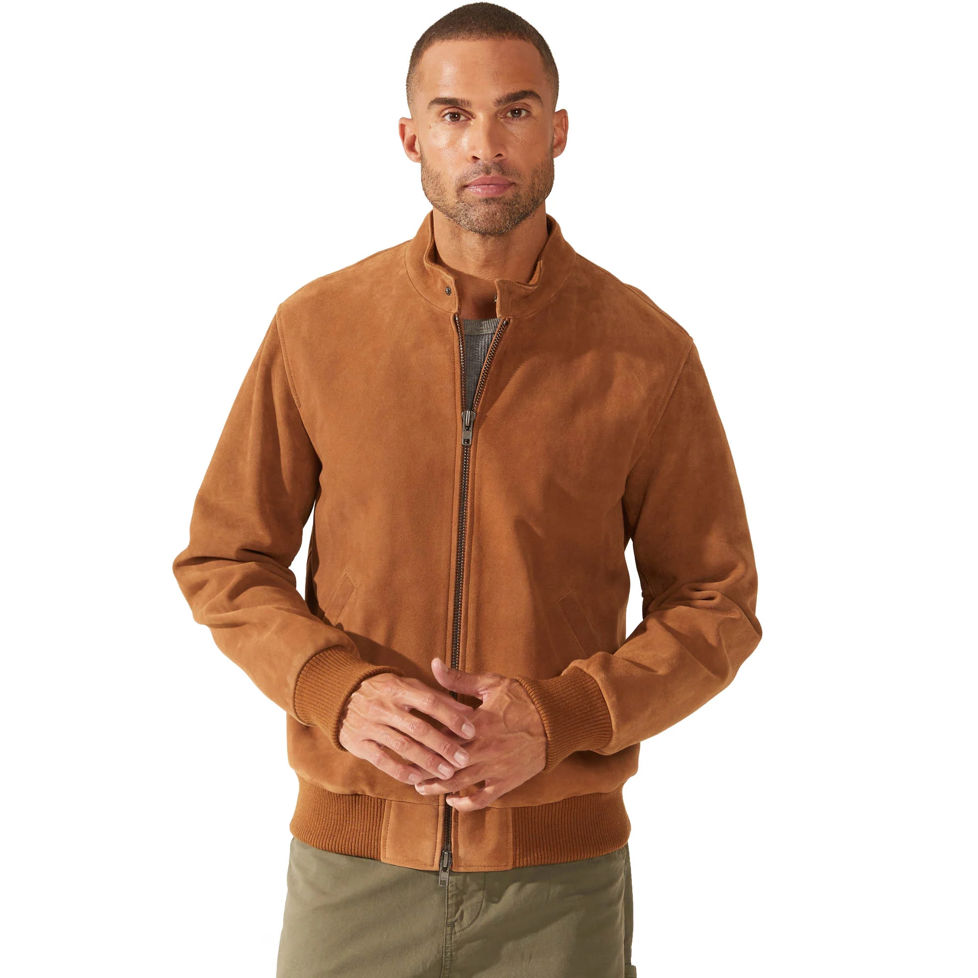 Chase Suede Bomber Jacket - Image 19