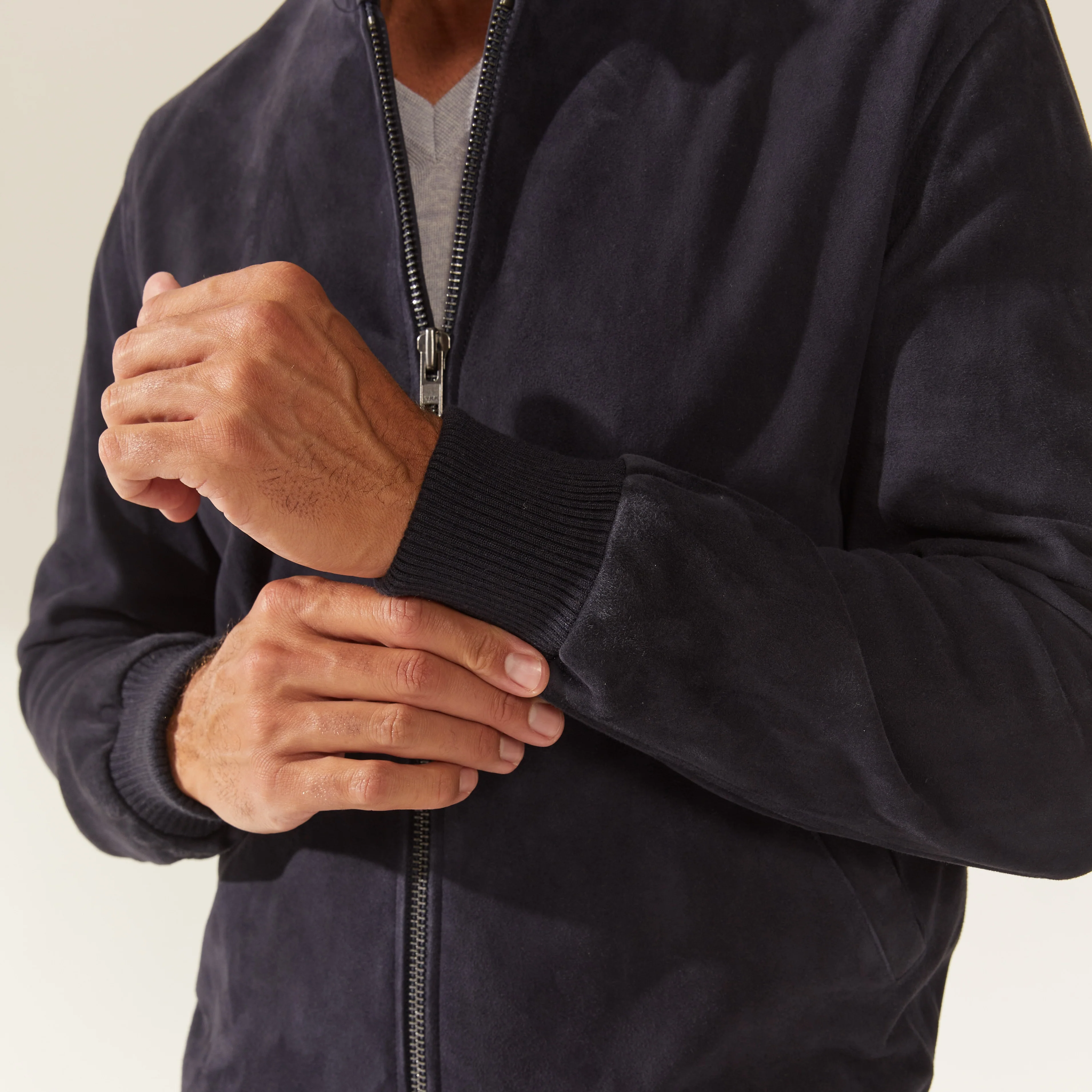 Chase Suede Bomber Jacket - Image 4