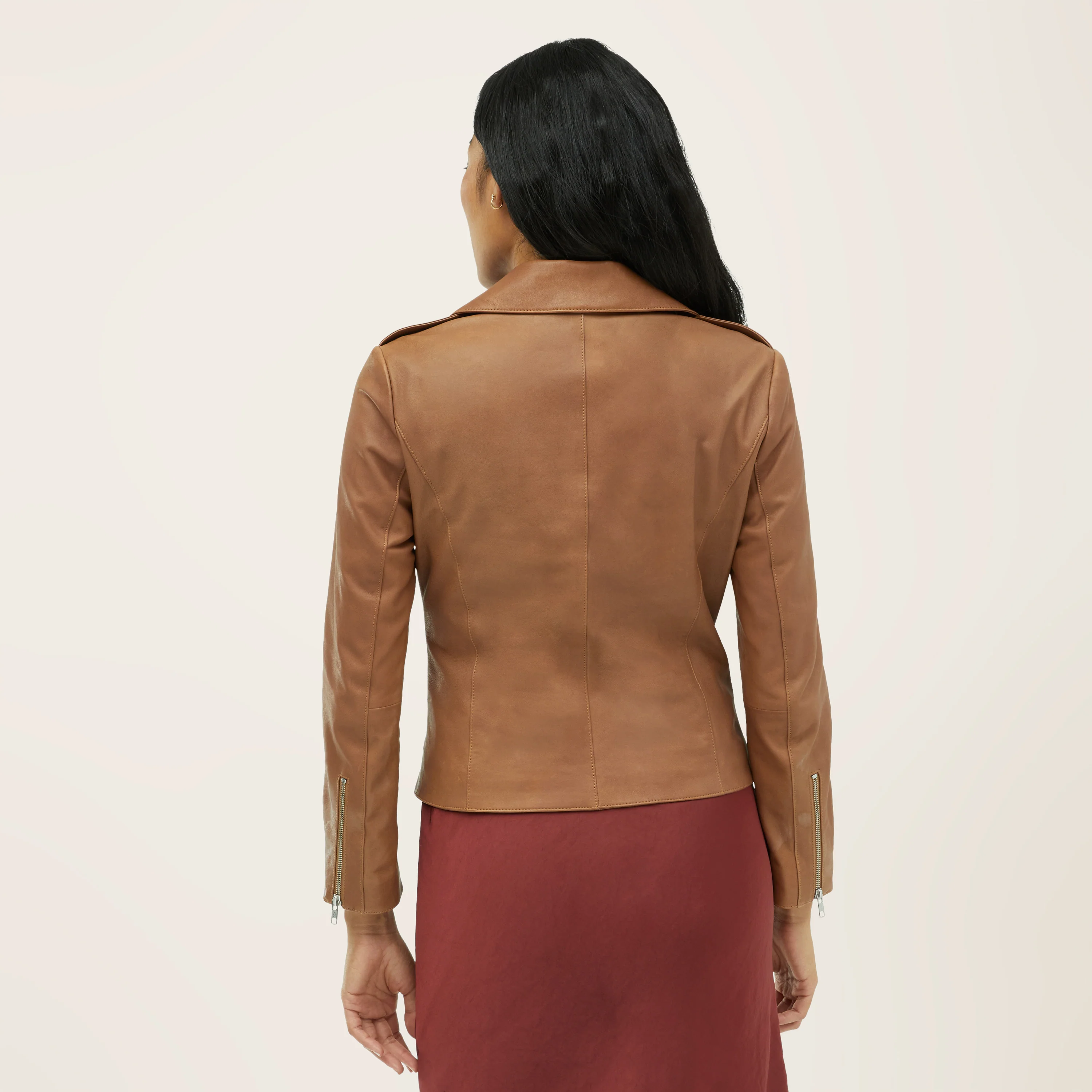 Lou Lightweight Lambskin Leather Jacket - Image 8
