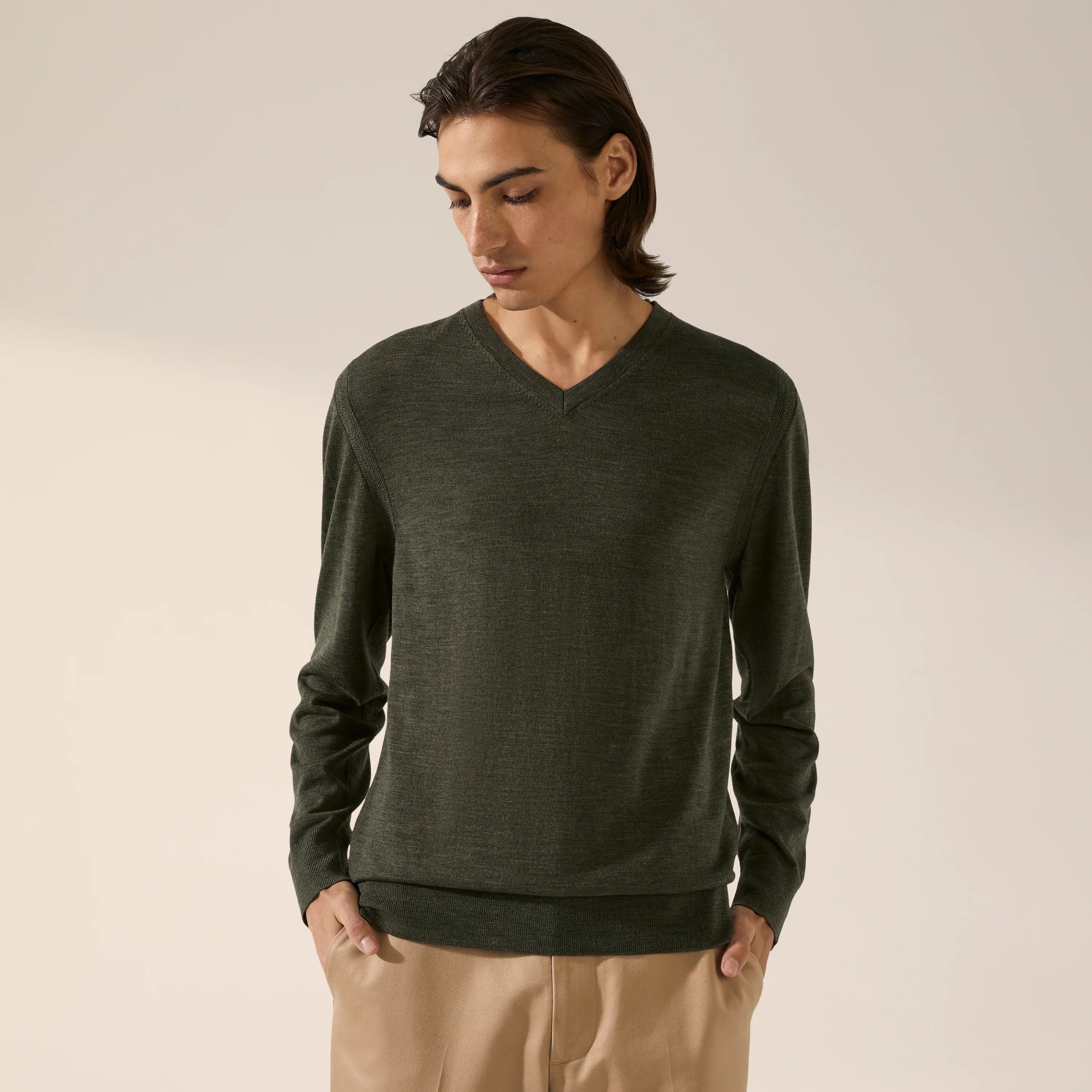 Cole Merino Lightweight V-Neck Sweater - Image 13