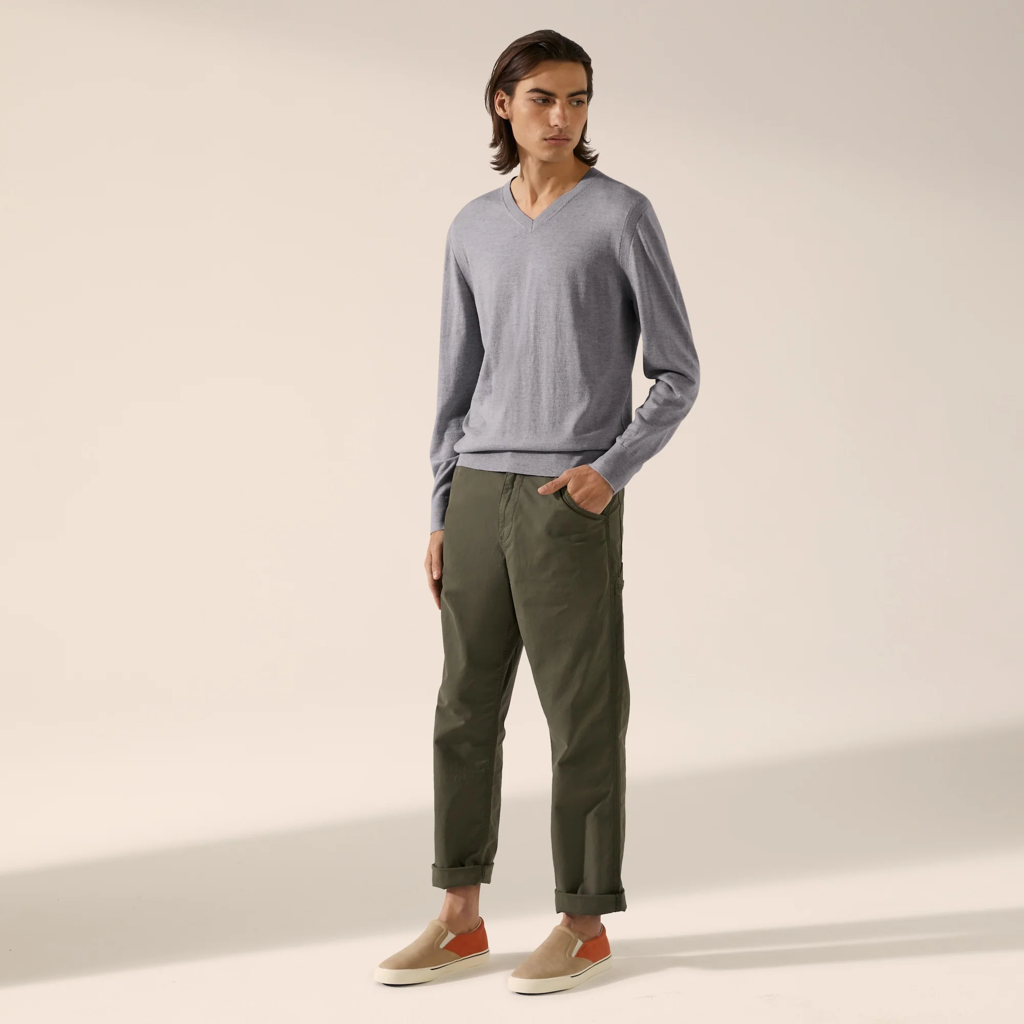 Cole Merino Lightweight V-Neck Sweater - Image 27