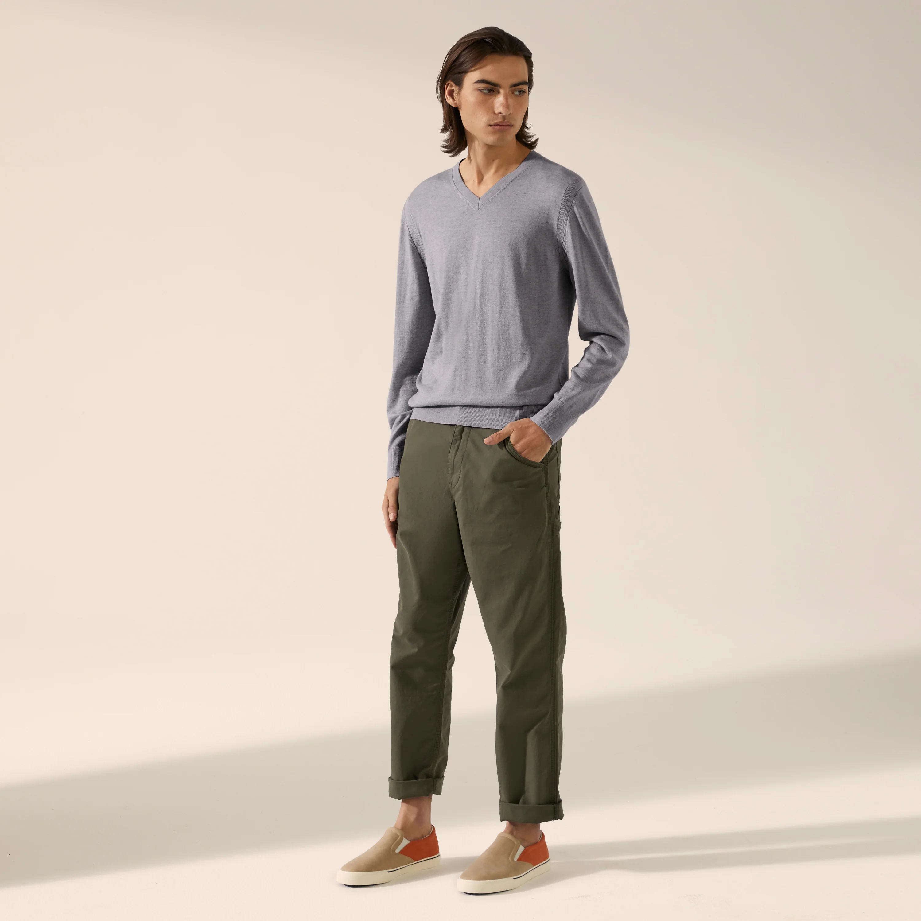 Cole Merino Lightweight V-Neck Sweater - Image 3
