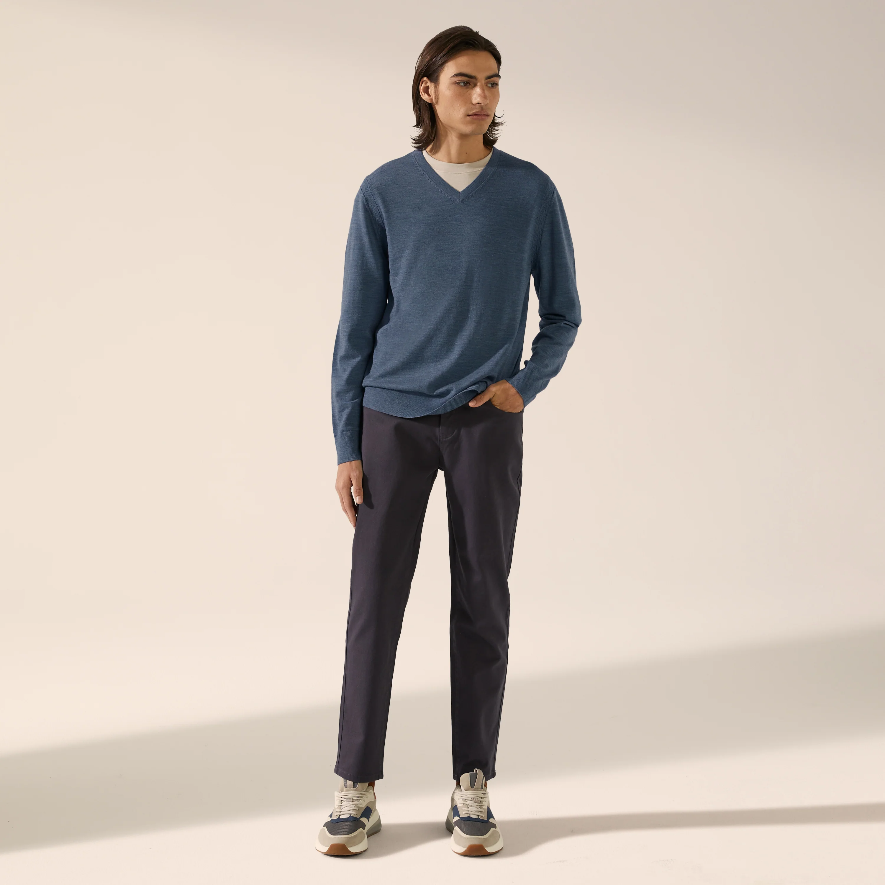 Cole Merino Lightweight V-Neck Sweater - Image 9