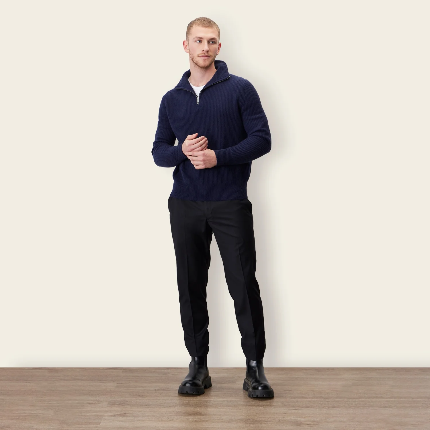 Shane Cashmere Quarter Zip Pullover - Image 10