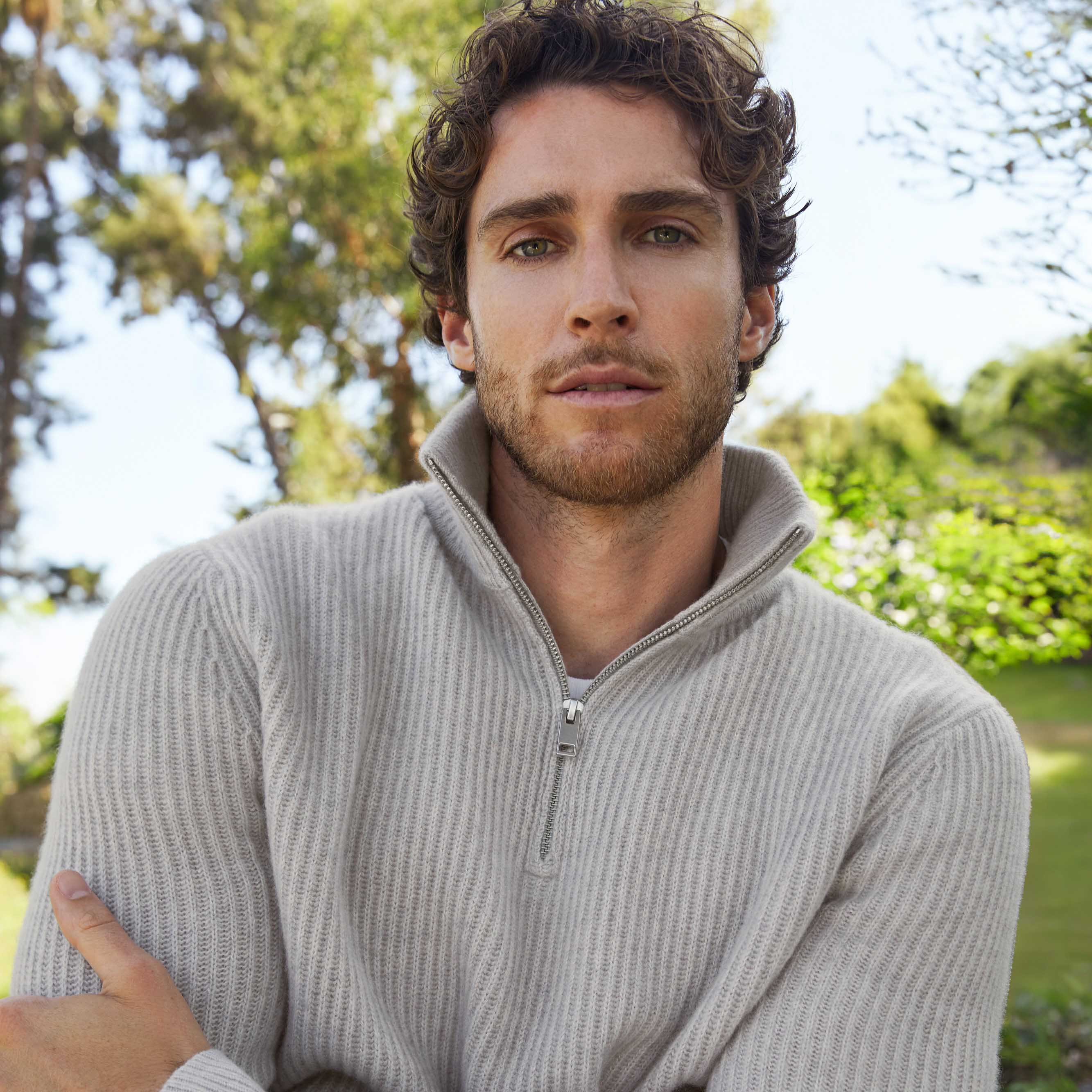 Shane Chunky Cashmere Quarter Zip Pullover - Image 13