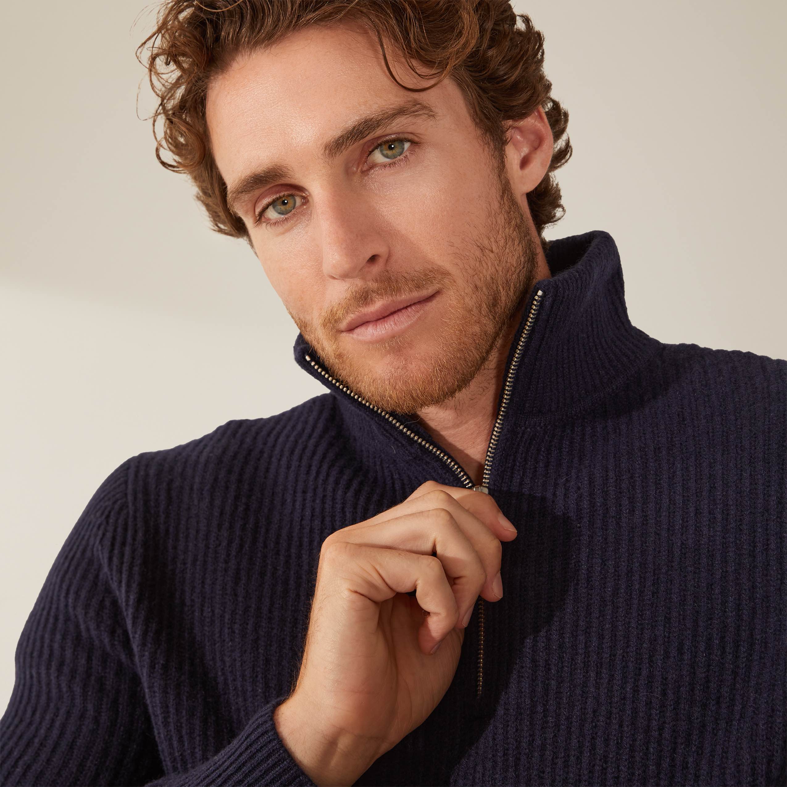 Shane Chunky Cashmere Quarter Zip Pullover - Image 7